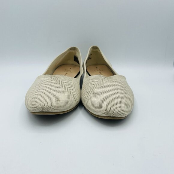 Time and Tru Shoe Women Size 9 Tan Knit Stretch Flats Memory Foam Comfort Loafer - Picture 4 of 11